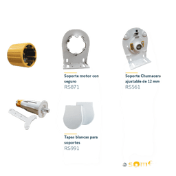 Motor inalámbrico (RTS) Ultra Silencioso, convierta sus persianas de cadena en sistemas inteligentes, para ventanas de 3m ancho / 4m alto, no incluye textil