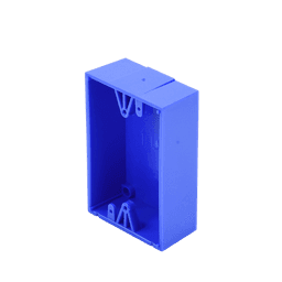 Caja trasera de montaje color azul para estaciones de parada STOPPER