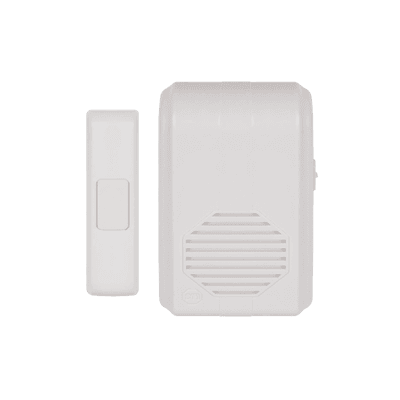 Timbre Inalámbrico Para Puerta Con 10 Tonos, Hasta 150m Linea de Vista, Con Receptor Inalámbrico Incluido, 110Vca 