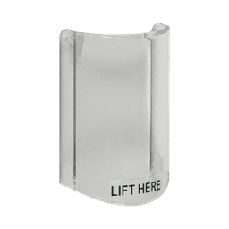 Cubierta Protectora De Policarbonato, Súper Resistente, Sin Sonido, Texto En Ingles, Para Botones Multiusos Serie Stopper® Station De STI