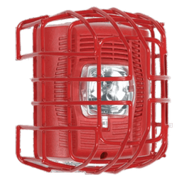 Protector De Rejilla Anti Vandalismo Y Golpes Accidentales, Color Rojo, Para Sirenas/Estrobos/Bocinas System Sensor, Montaje En Superficie, 7.49"Altox6.74"Anchox6.09"Profundidad