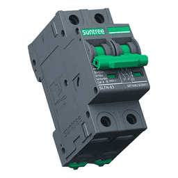 Protección Térmica/ Interruptor 2P, 16 A,  Corriente Directa  800 Vcc para Aplicación Fotovoltaica Montaje Riel DIN