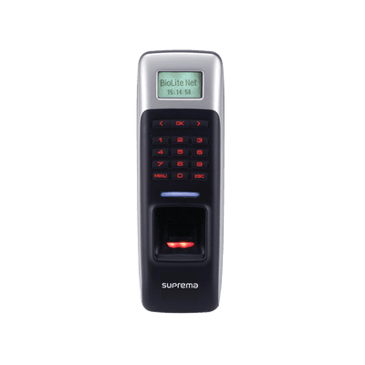 BioLite Net Lector de Huella con Teclado y Proximidad (13.56MHz Mifare/DesFire) Protección IP65 / Uso con BioStar 2