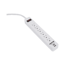 Multicontacto con 6 contactos aterrizados y 2 puertos usb.