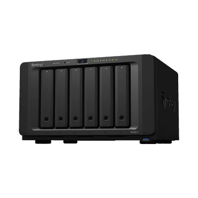 NAS Synology DiskStation DS1621+ 6 Bahías | Procesador AMD Ryzen V1500B | 4 GB DDR4 ECC | Expansión Hasta 16 Bahías | 2 Ranuras M.2 NVMe | Puerto 10GbE RJ-45 | Compatibilidad RAID | Btrfs | Virtualización | Caché SSD.