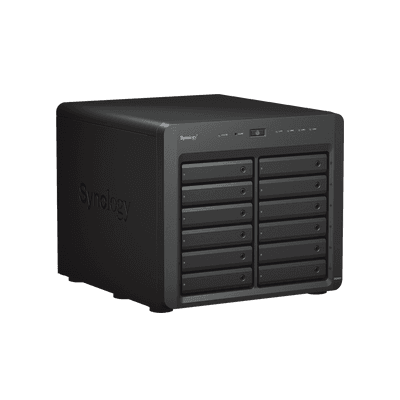 Servidor NAS de escritorio con 12 bahías / Expansible a 24 bahías / Hasta 368 TB / 4GB de RAM