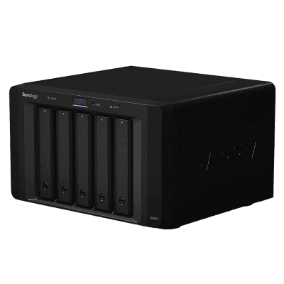 Unidad de Expansión Synology DX517 | 5 Bahías SATA HDD/SSD 3.5" y 2.5" | Puerto eSATA | Diseño Hot-Swap | Compatible con DS1517+ y DS1817+.