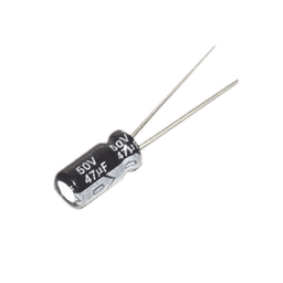 Capacitor Electrolítico de Aluminio, Radial de 47 µFd, 50 Vcc, 105 °C, 6.3 x 11 mm.