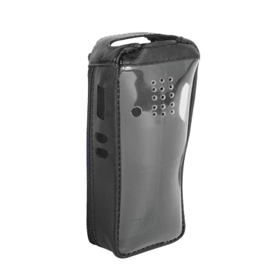 Funda Reforzada de Piel con Frente Transparente para Radios TK-2312/ TK3312K.