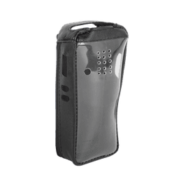 Funda Reforzada de Piel con Frente Transparente para Radios TK-2312/ TK3312K.