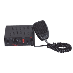 Sirena Vehicular de 100W de Potencia, Con Switch Giratorio de 6 posiciones y Micrófono Integrado de Uso Rudo