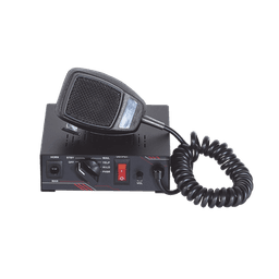 Sirena Vehicular de 100W de Potencia, Con Switch Giratorio de 6 posiciones y Micrófono Integrado de Uso Rudo