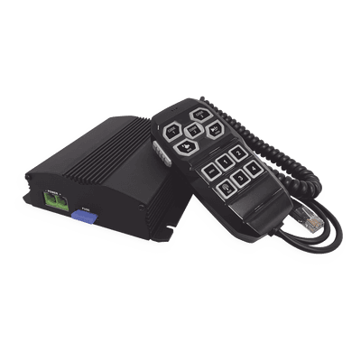 Sirena Vehicular de 100W de Potencia, Con Controlador Unimando Para Control de Tonos, 4 Luces Auxiliares y Microfono