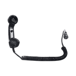 Auricular Tipo Telefónico para Radios de Locomotora, Botón PTT de uso Rudo, Cable Espiral y Conector AAR