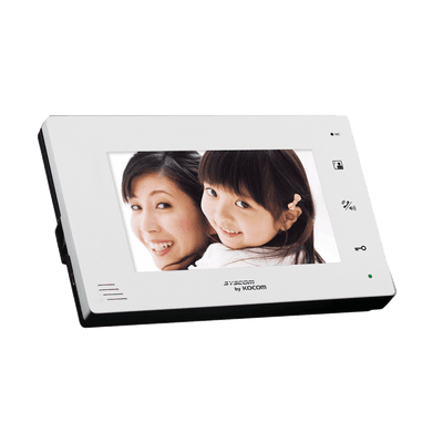 Monitor adicional color blanco manos libres con pantalla LCD a color de 7'