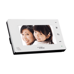 Monitor adicional color blanco manos libres con pantalla LCD a color de 7'