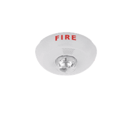 Sirena con Lámpara Estroboscópica, Montaje en Techo, Nivel de Candelas Seleccionable, Color Blanco, Nuevo Diseño Moderno y Elegante y Menor Consumo de Corriente