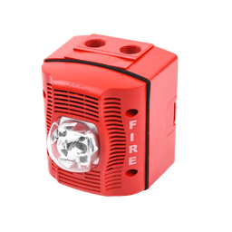 Bocina con Lámpara Estroboscópica para Exterior, con Configuración Estroboscópica Seleccionable, Color Rojo