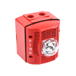Bocina con Lámpara Estroboscópica para Exterior, con Configuración Estroboscópica Seleccionable, Color Rojo
