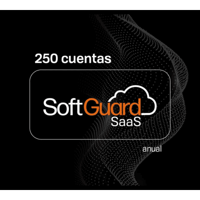 Licencia Anual de SoftGuard modalidad SaaS (Software as a Service) para 250 cuentas