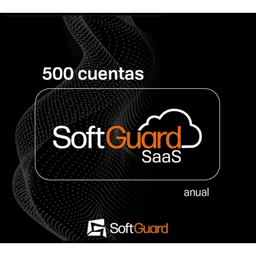 Licencia Anual de SoftGuard modalidad SaaS (Software as a Service) para 500 cuentas