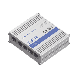Switch Industrial No-Administrable / 5 Puertos Gigabit / Aluminio DIN / -40 a 75 °C / 9-30 VDC / 1.8 W / 10 Gbps Full Duplex
