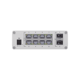 Switch Industrial No-Administrable / 8 Puertos Gigabit PoE+ 30W / 2 Puertos SFP / -40 a 75°C / Aluminio