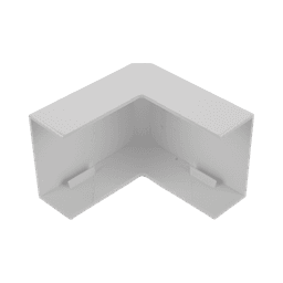 Esquinero exterior color blanco de PVC auto extinguible  para canaletas TMK1735, TMK1735SD (5310-02001) 