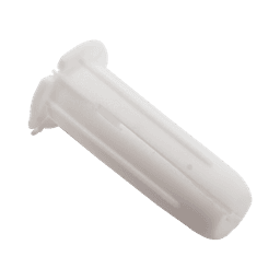 Paquete de 20 taquetes blancos  3/4" y 20 tornillos 8mm x 3/4" (1101-05002)