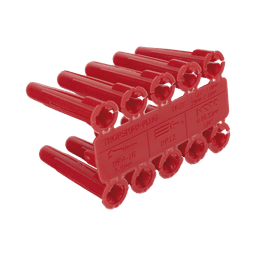 Taquete de 1/4  plástico paquete de 100 piezas para fijar objetos con tornillo en muros y techos de concreto o superficies sólidas, compatible con tornillo TH10X de 10 x 1 1/2"  (1103-03100) 