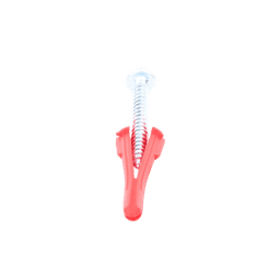 Paquete Con 10 Taquetes Rojos de 1/4" y 10 tornillos 10 x 1 1/2" (4.82 x 38 mm) (1103-05002)