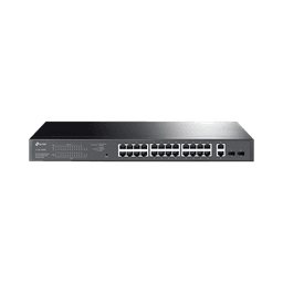 Switch PoE Administrable 24 puertos 10/100/1000 Mbps / 2 puertos SFP / 24 puertos PoE af/at / Presupuesto PoE 250W / 