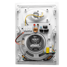 Speaker In-Wall TruAudio Ghost Series | 2 Way | Woofer 8in Polipropileno Blanco | Tweeter 1in | Potencia 5-125 W | Impedancia 8Ω | Rango de Frecuencia 40-20kHz | Sensibilidad 90dB