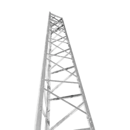 Torre autosoportada / 14.6 m (48 ft) / Viento 161 km/h (100 mph) / Carga 25 ft² / Secciones 2.4 m (8 ft) / Piernas acanaladas