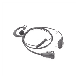 Micrófono-Audífono Profesional / Gancho Ergonómico en G / Cable con Resorte Reforzado en Kevlar / PTT de Solapa / Conector 2 Pines Atornillable para ICOM