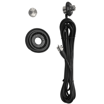 Montaje para Antenas Móviles / Cable RG58U 4.5 m (14.8 ft) / Conector SO239-PL259 / Impedancia 50Ω / Diseño Compacto