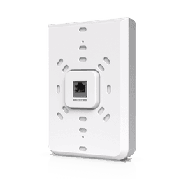 Access Point UniFi U6 In Wall/Montaje p/pared, WIFI 6 2.4 Y 5 Ghz, hasta 5.3 Gbps, 1 pto PoE In, 4 ptos secundarios (1 PoE Out)