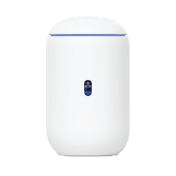 UniFi Dream Router con WiFi 6, 4 puertos LAN Gigabit de los cuales 2 son POE 802.3af. Aplicaciones UniFi Network, Protect y Access pre-instaladas. Pantalla LCD