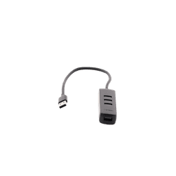 HUB USB-A 3.0 4 en 1 | 4 Puertos USB-A 3.0 (5Gbps) | Cable de 25 cm | Indicador Led | Ideal para Transferencia de Datos | Entrada USB-C para alimentar equipos de mayor consumo como discos duros | Color Negro.