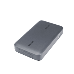Power Bank de 20000mAh | 3 Salidas 100W Max. | USB-A + 2 USB-C | PD 3.0 | QC3.0 | FCP | SCP | Pantalla Inteligente | Carcasa Ignifuga | Color Gris | Incluye Cable USB de 50cm | Carga tu Laptop de Manera Segura.