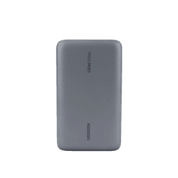 Power Bank de 20000mAh | 3 Salidas 100W Max. | USB-A + 2 USB-C | PD 3.0 | QC3.0 | FCP | SCP | Pantalla Inteligente | Carcasa Ignifuga | Color Gris | Incluye Cable USB de 50cm | Carga tu Laptop de Manera Segura.