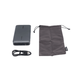 Power Bank de 20000mAh | 3 Salidas 100W Max. | USB-A + 2 USB-C | PD 3.0 | QC3.0 | FCP | SCP | Pantalla Inteligente | Carcasa Ignifuga | Color Gris | Incluye Cable USB de 50cm | Carga tu Laptop de Manera Segura.
