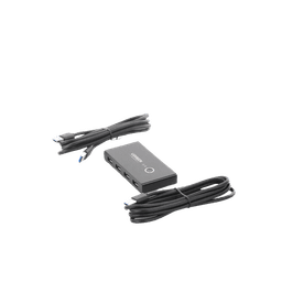 Conmutador USB para Compartir 4 Puertos USB 3.0 a 2 PC Ìs | Cambio Mediante Botón | Incluye Dos Cables USB de 1.5 m | ABS | Permite que 2 Usuarios Compartan 4 Dispositivos Periféricos USB3.0, como una impresora, un escáner, etc.