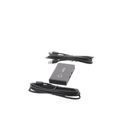 Conmutador USB para Compartir 4 Puertos USB 3.0 a 2 PC Ìs | Cambio Mediante Botón | Incluye Dos Cables USB de 1.5 m | ABS | Permite que 2 Usuarios Compartan 4 Dispositivos Periféricos USB3.0, como una impresora, un escáner, etc.