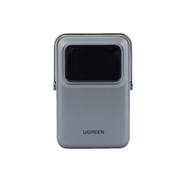Power Bank Serie UNO Inalambrico | 10000mAh | 7.5W/20W  |  Con Emojis de Estado | Carga Rápida USB-C Bidireccional  | Pantalla TFT  Inteligente | Con Holder | Color Grey.