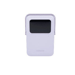 Power Bank Serie UNO Inalambrico | 10000mAh | 7.5W/20W  |  Con Emojis de Estado | Carga Rápida USB-C Bidireccional  | Pantalla TFT  Inteligente | Con Holder | Color Purple.