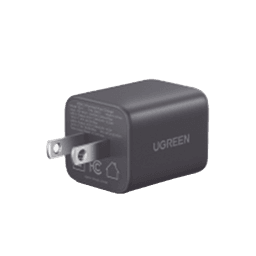 Cargador rápido GaN 1A1C de 20 W y 2 puertos