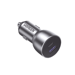 Cargador de Auto 52.5W | Puerto USB-A y USB-C | Carga Rápida | Compatible con Vehículos de 12 y 24 VCD | PD3.0 + QC3.0 | Chip Inteligente | Diseño Compacto Mayor Eficiencia Energética | Caja de Aluminio