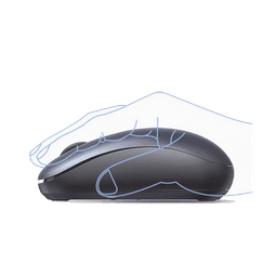 Mouse Inalámbrico 2.4G 800/1200/1600/2400 DPI | Función de 3 botones | Alcance 10m | Silencioso |  Ergonómico | Anti-caída y Anti-interferencias | Batería Alcalina AA incluida  | Midnight Blue.