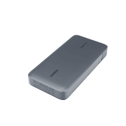 Power Bank de 25000mAh | 3 Salidas 145W Max. | USB-A + 2 USB-C | PD 3.0, QC3.0 | FCP | SCP | Pantalla Inteligente | Carcasa Ignifuga | Color Gris | Incluye Cable USB de 50cm | Carga tu Laptop de Manera Segura.